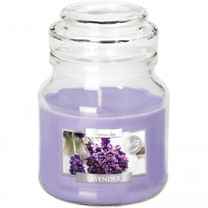 Ароматна свещ в буркан, Lavender, Ø7,0 x H9,9 см, Bispol - Снимка 2