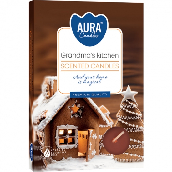 Ароматни чаени свещи 6 броя, Bispol Aura, Grandmas Kitchen