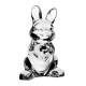 Декоративна фигура от кристал, Bohemia Crystal - Hare Figurine 108 мм - Снимка 2