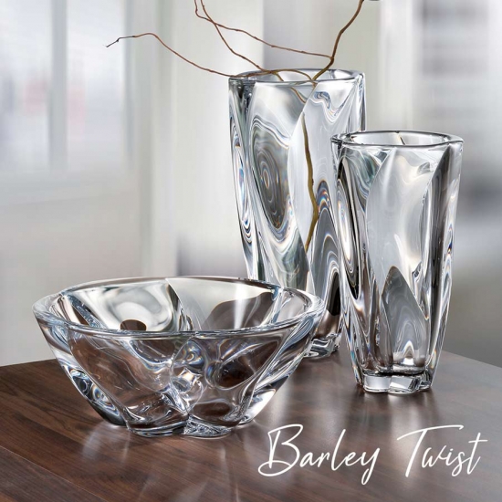 Кристална ваза, бохемия кристал, Barley Twist, Vase 255 mm
