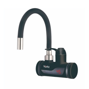 Нагревател за вода Oliver Voltz OV57100I, За стена, 3300W, 30-60C, Гъвкав силиконов маркуч, IPX4, Черен