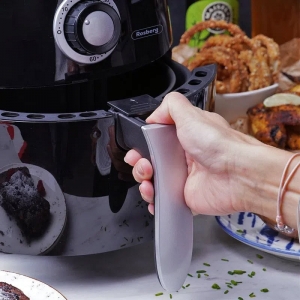 Фритюрник с горещ въздух, Air Fryer, Rosberg Premium, 1600W, 2.6 литра, 80°C~200°C, Таймер, Черен - Снимка 2