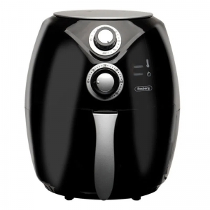 Фритюрник с горещ въздух, Air Fryer, Rosberg Premium, 1600W, 2.6 литра, 80°C~200°C, Таймер, Черен
