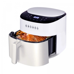 Фритюрник с горещ въздух, Rosberg Premium RP51980OW, 40-220 C, 1300W, 4.2 литра, Сушене на плодове, Дигитален, 8 програми, Бял - Снимка 2