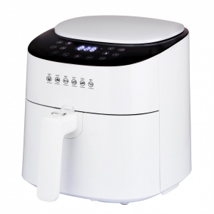 Фритюрник с горещ въздух, Rosberg Premium RP51980OW, 40-220 C, 1300W, 4.2 литра, Сушене на плодове, Дигитален, 8 програми, Бял