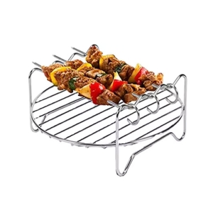 Скара с шишчета за Air Fryer Voltz V51980BG, 18 см, Инокс - Снимка 2