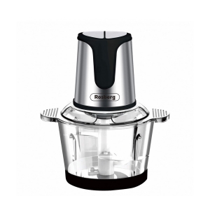Чопър Rosberg R51111E, 500W, 3 литра, Стъклена купа, 2 скорости, Инокс/черен