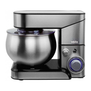 Планетарен миксер Voltz V51115F, 1600W, Метална декорация, 5 литра, 6 скорости, LED, Инокс