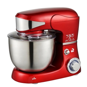 Планетарен миксер Voltz V51115GR, 1600W, 5 литра, 3 бъркалки, 6 скорости, LED, Червен металик - Снимка 2