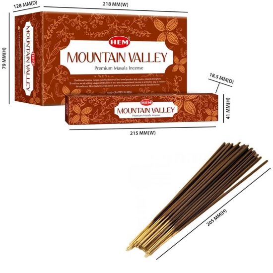 Ароматни пръчици, HEM Premium, 12х15 грама, Mountain Valley