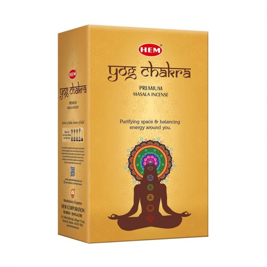 Ароматни пръчици, HEM Premium, 12х15 грама, Yog Chakra