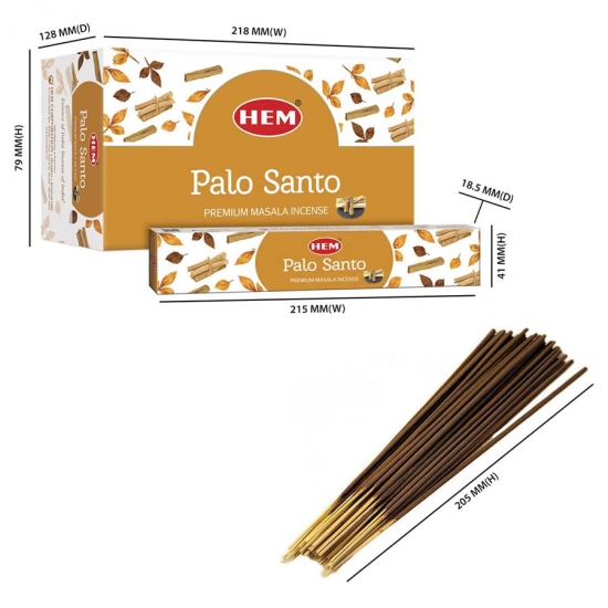 Ароматни пръчици, HEM Premium, 15 г, 12х8 броя, Palo Santo