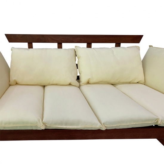 Разтегателен диван с матрак и възглавница Beige, Muhler