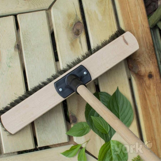 Метла за метене на големи площи 40 cm, черен, Wooden, York