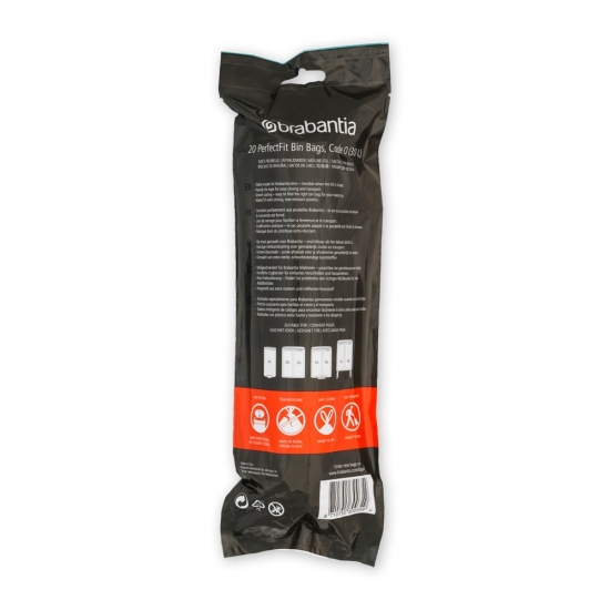 Торба за кош Brabantia PerfectFit FlatBack+/Bo размер O, 30L, 20 броя, ролка