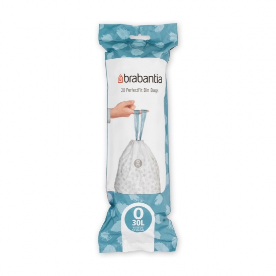Торба за кош Brabantia PerfectFit FlatBack+/Bo размер O, 30L, 20 броя, ролка