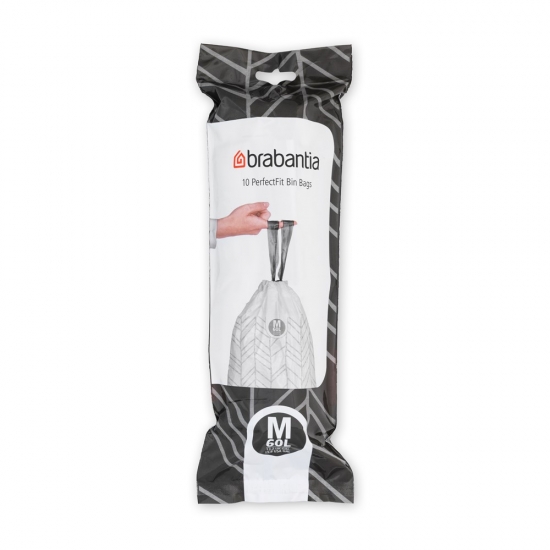 Торба за кош Brabantia PerfectFit Bo размер М, 60L, 10 броя, ролка