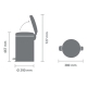 Кош за смет с педал Brabantia NewIcon 20L, Mineral Powerful Blue - Снимка 17