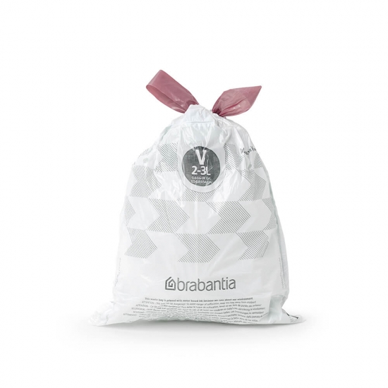Торба за кош Brabantia PerfectFit NewIcon размер V, 3L, 10 броя, ролка