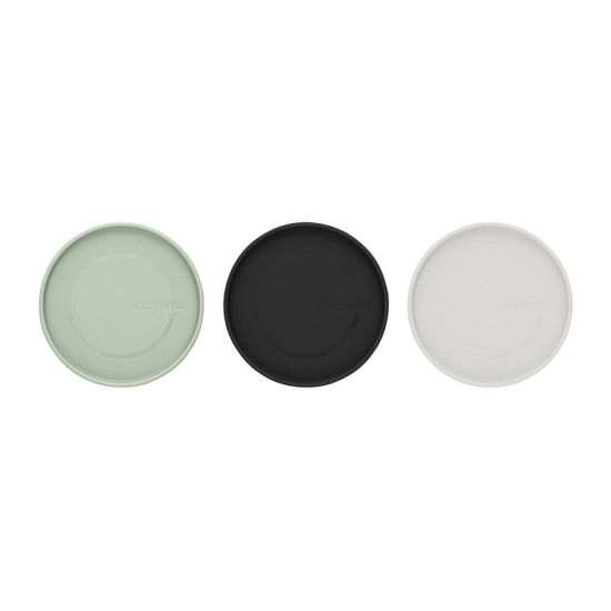 Буркани комплект Brabantia Stackable 0.3L+0.6L+1.1L, Light Grey/Dark Grey/Jade Green, 3 броя